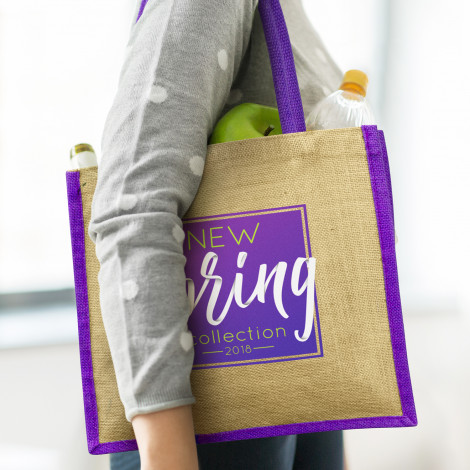 Monza Jute Tote Bag - Image 15