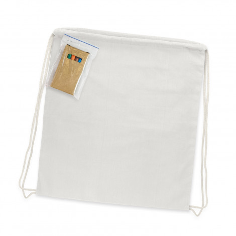 Cotton Colouring Drawstring Backpack - Image 2