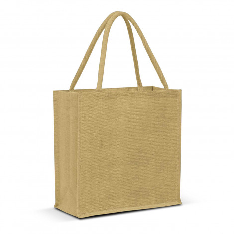 Monza Jute Tote Bag - Colour Match - Image 3