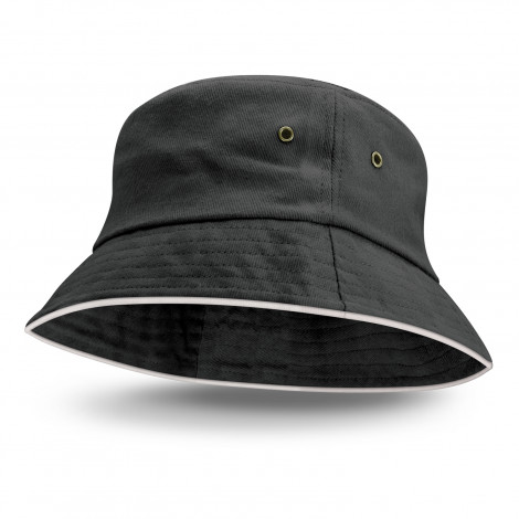 Bondi Bucket Hat - White Sandwich Trim - Image 6