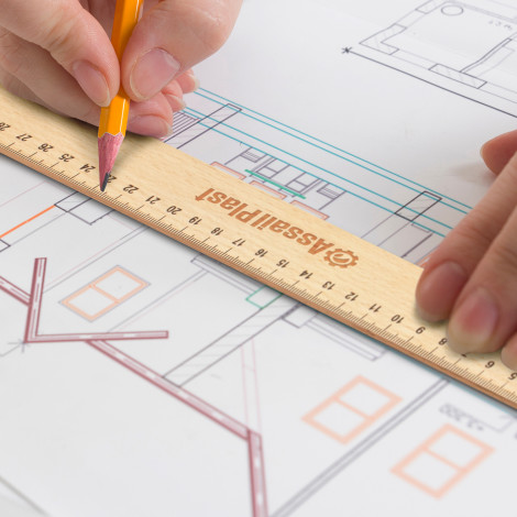 Wooden 30cm Ruler - Image 4