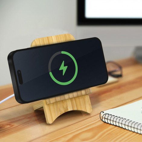 Bamboo Wireless Charging Stand - Image 5