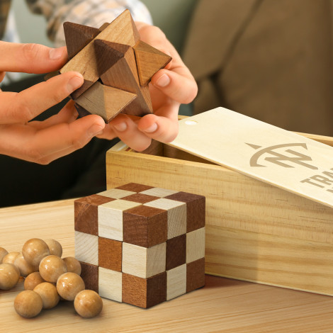 Wooden Brain Teaser Set - Image 6