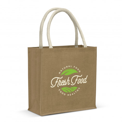 Monza Starch Jute Tote Bag - Image 2