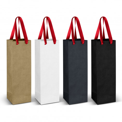 Wine Ribbon Handle Paper Bag - Image 6