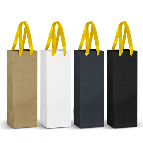 Champagne Ribbon Handle Paper Bag - Image 3