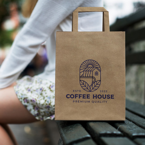Medium Flat Handle Paper Bag Portrait - Image 7
