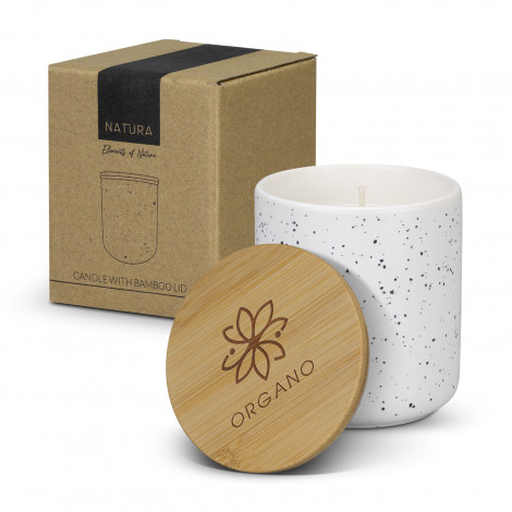 NATURA Candle with Bamboo Lid - Image 2