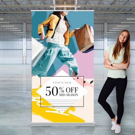 Luxury Pull Up Banner Wide